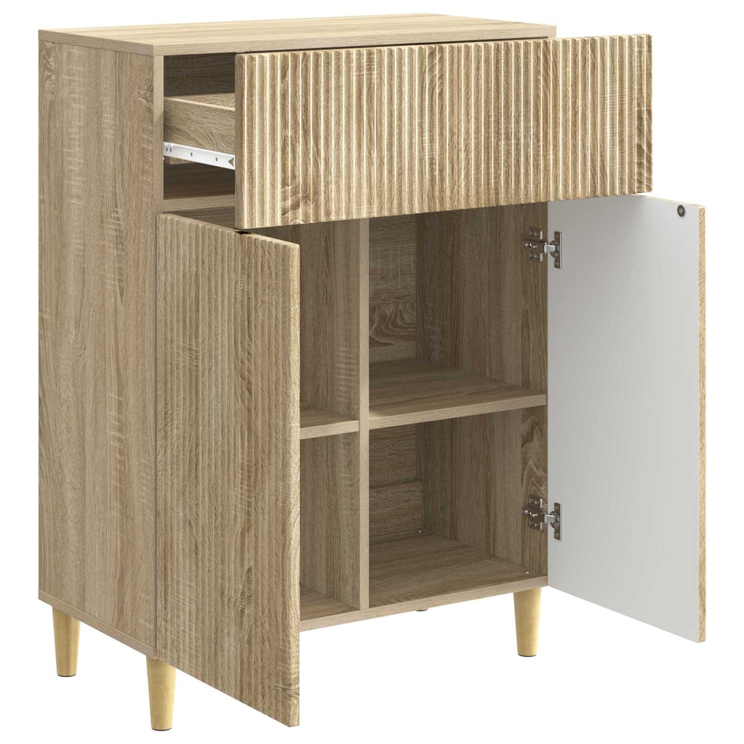 Sideboard med låda Sonoma-ek 66 x 34,5 x 90 cm Konstruerat trä