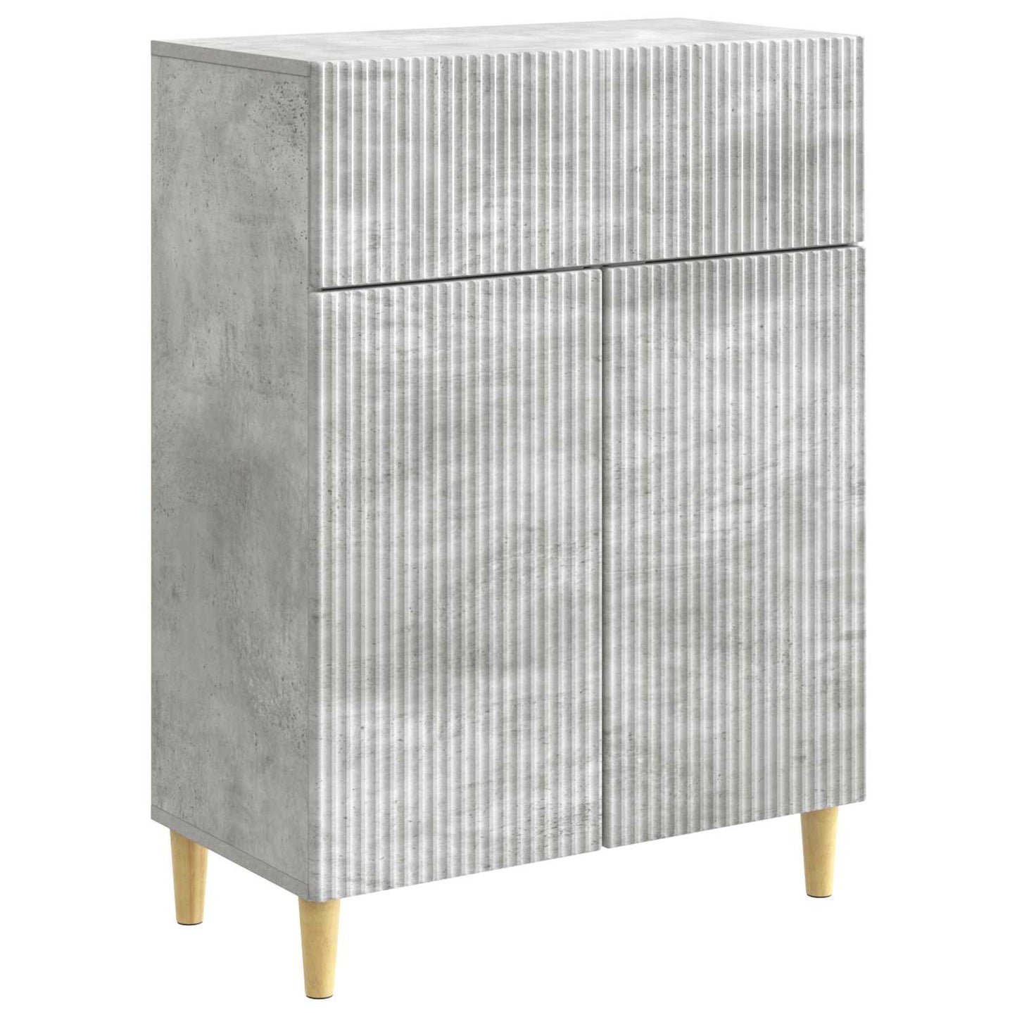Sideboard med låda Betonggrå 66 x 34,5 x 90 cm Konstruerat trä