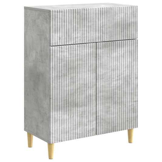 Sideboard med låda Betonggrå 66 x 34,5 x 90 cm Konstruerat trä