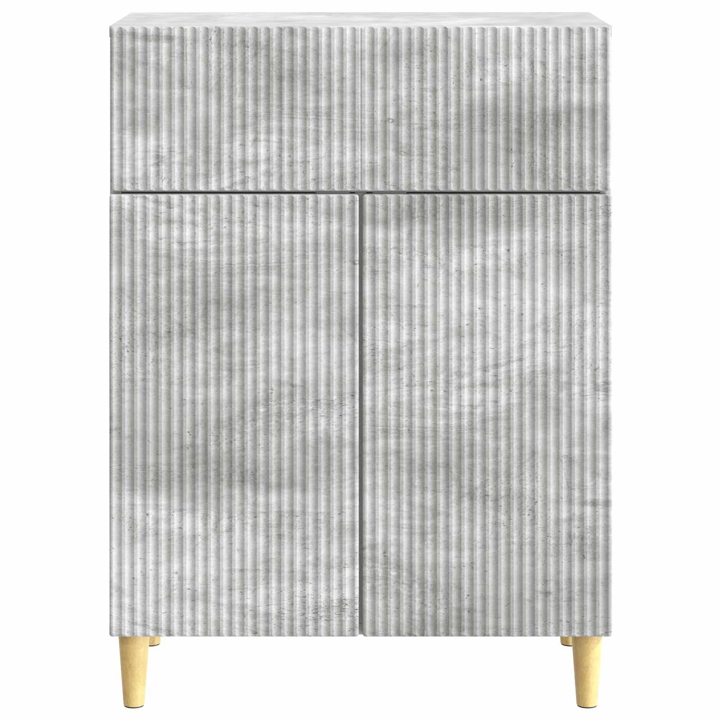 Sideboard med låda Betonggrå 66 x 34,5 x 90 cm Konstruerat trä