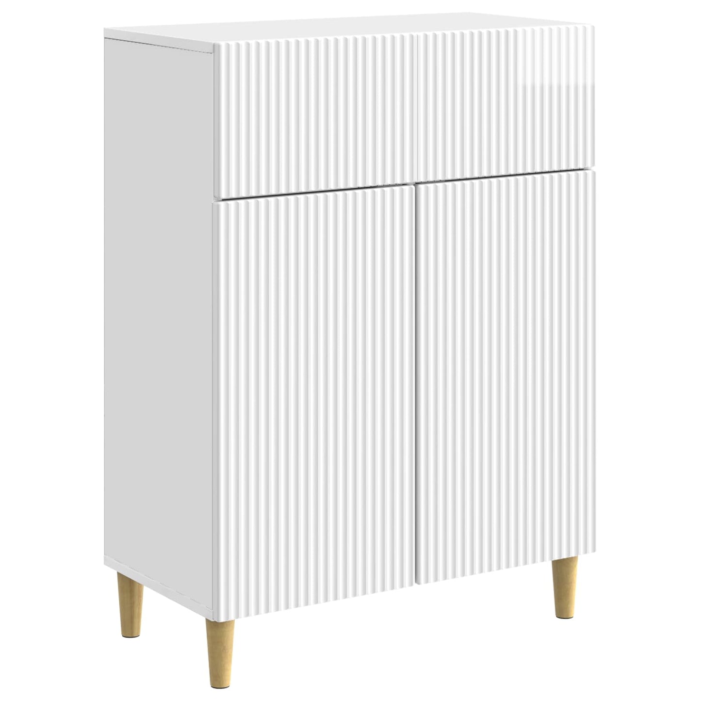 Sideboard Vit högglans 66 x 34,5 x 90 cm Konstruerat trä
