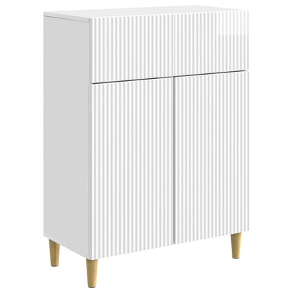 Sideboard Vit högglans 66 x 34,5 x 90 cm Konstruerat trä