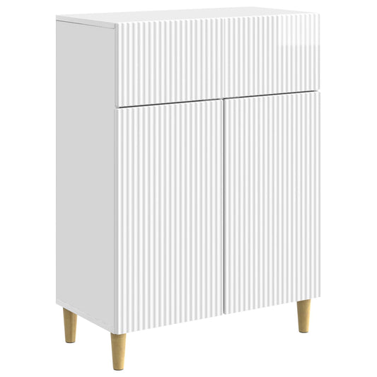 Sideboard Vit högglans 66 x 34,5 x 90 cm Konstruerat trä