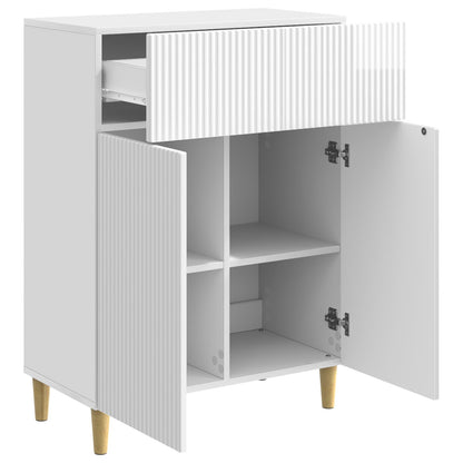 Sideboard Vit högglans 66 x 34,5 x 90 cm Konstruerat trä