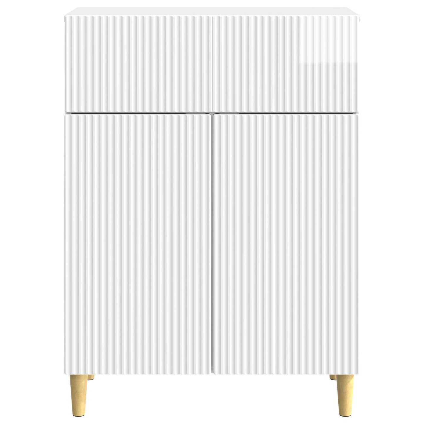 Sideboard Vit högglans 66 x 34,5 x 90 cm Konstruerat trä