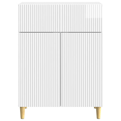 Sideboard Vit högglans 66 x 34,5 x 90 cm Konstruerat trä