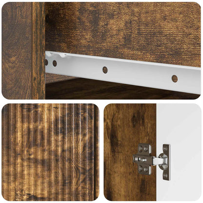 Sideboard med låda Rökt ek 66 x 34,5 x 90 cm Konstruerat trä