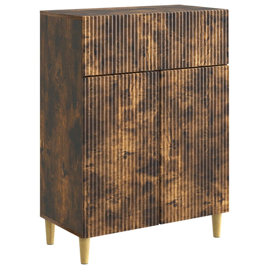 Sideboard med låda Rökt ek 66 x 34,5 x 90 cm Konstruerat trä