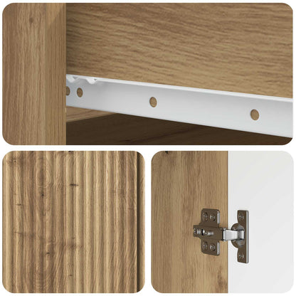 Sideboard med låda Artisan-ek 66 x 34,5 x 90 cm Konstruerat trä