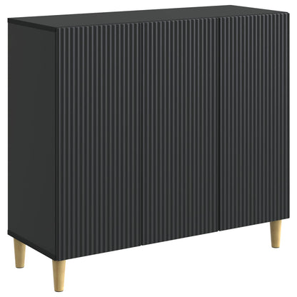 Sideboard Svart 89 x 34,5 x 80 cm Konstruerat trä