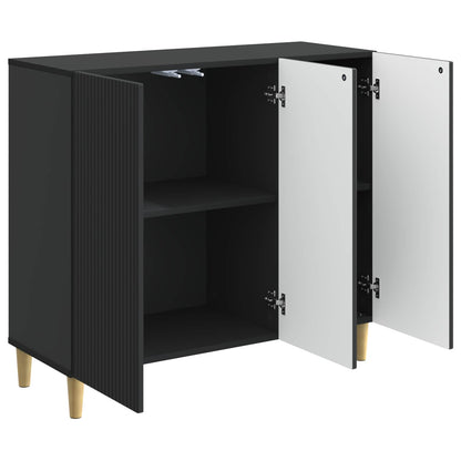Sideboard Svart 89 x 34,5 x 80 cm Konstruerat trä