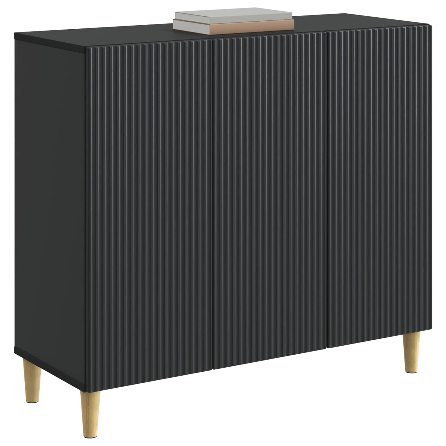 Sideboard Svart 89 x 34,5 x 80 cm Konstruerat trä