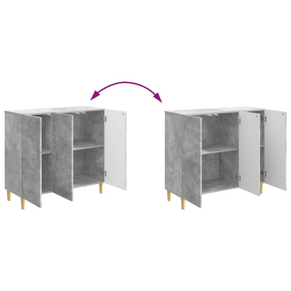 Sideboard Betonggrå 89 x 34,5 x 80 cm Konstruerat trä
