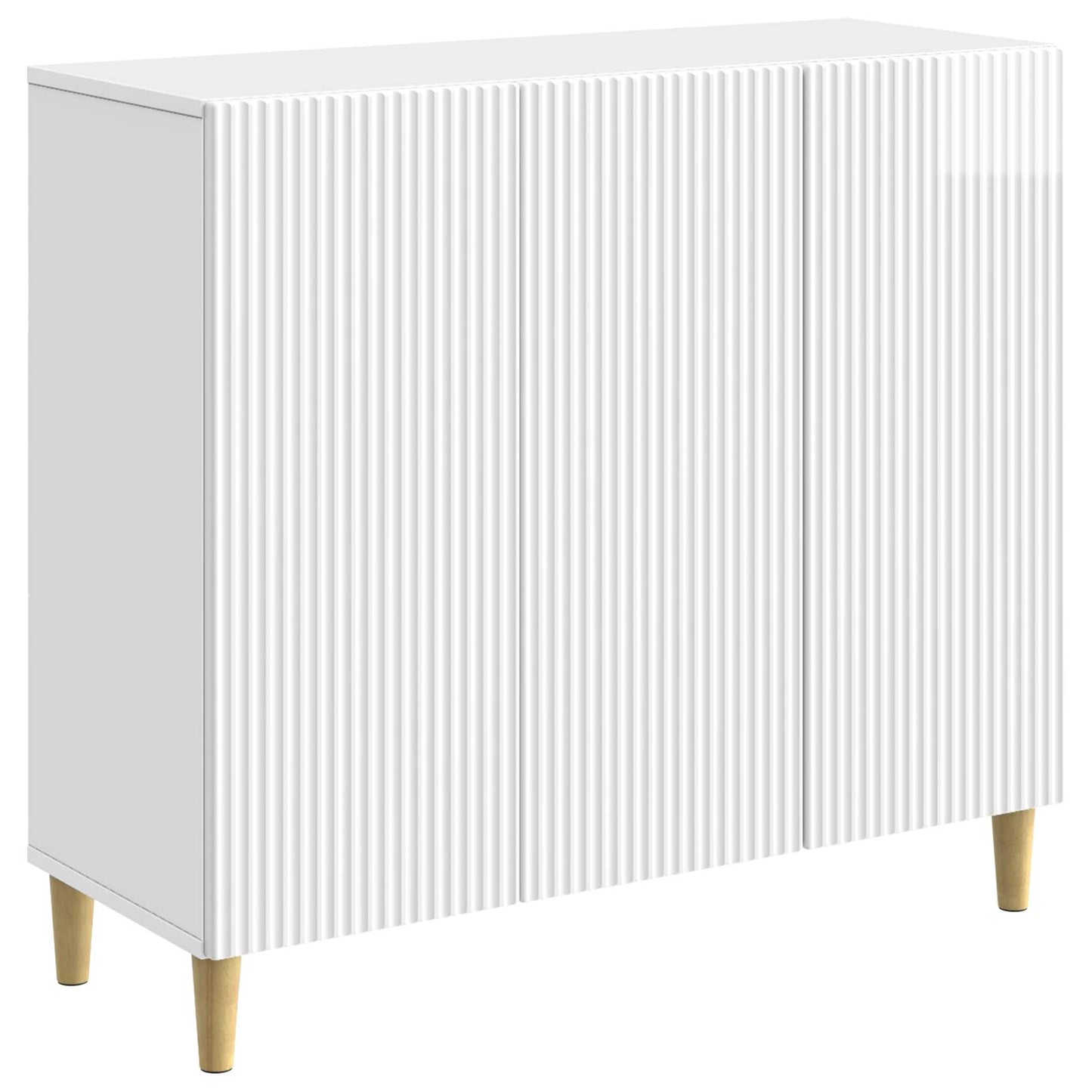 Sideboard Vit högglans 89 x 34,5 x 80 cm Konstruerat trä