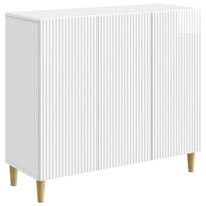 Sideboard Vit högglans 89 x 34,5 x 80 cm Konstruerat trä