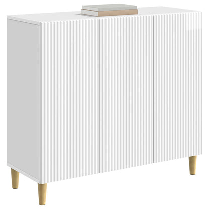 Sideboard Vit högglans 89 x 34,5 x 80 cm Konstruerat trä