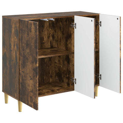 Sideboard Rökt ek 89 x 34,5 x 80 cm Konstruerat trä