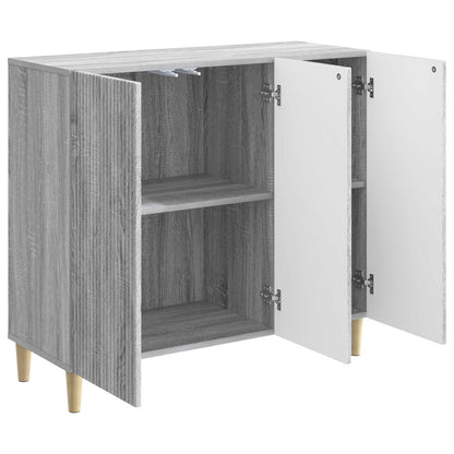 Sideboard Grå sonoma-ek 89 x 34,5 x 80 cm Konstruerat trä