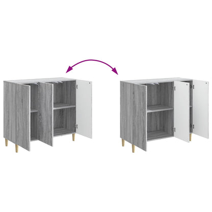Sideboard Grå sonoma-ek 89 x 34,5 x 80 cm Konstruerat trä