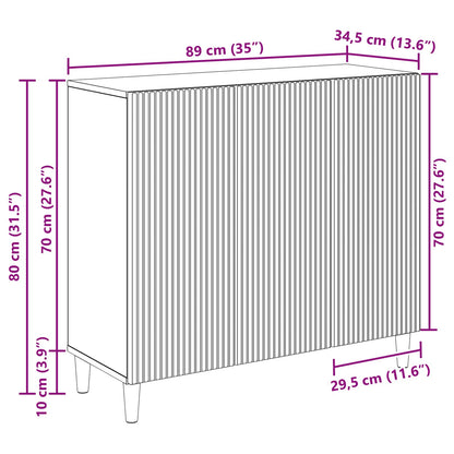 Sideboard Gammalt trä 89 x 34,5 x 80 cm Konstruerat trä