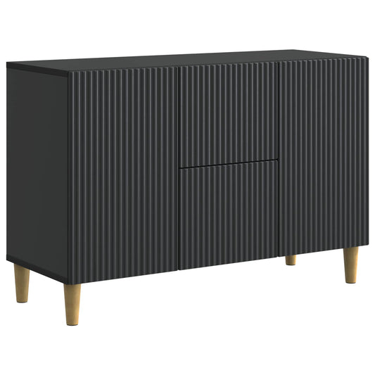 Sideboard med låda Svart 89 x 34,5 x 60 cm Konstruerat trä