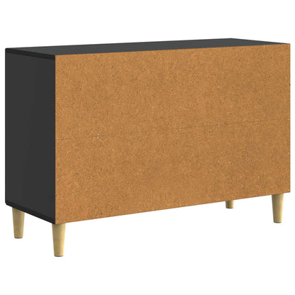 Sideboard med låda Svart 89 x 34,5 x 60 cm Konstruerat trä