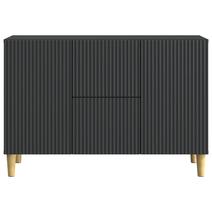 Sideboard med låda Svart 89 x 34,5 x 60 cm Konstruerat trä