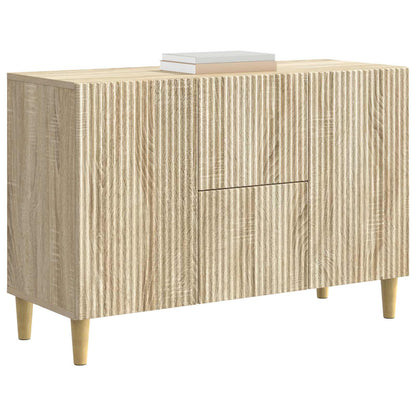 Sideboard med låda Sonoma-ek 89 x 34,5 x 60 cm Konstruerat trä