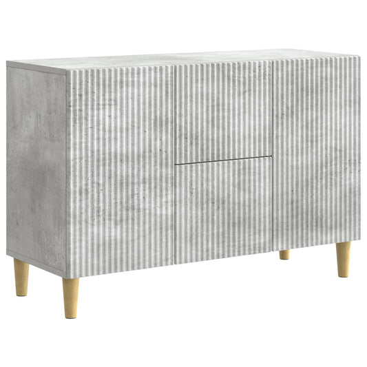 Sideboard med låda Betonggrå 89 x 34,5 x 60 cm Konstruerat trä