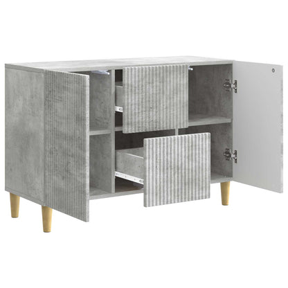 Sideboard med låda Betonggrå 89 x 34,5 x 60 cm Konstruerat trä