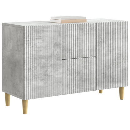 Sideboard med låda Betonggrå 89 x 34,5 x 60 cm Konstruerat trä