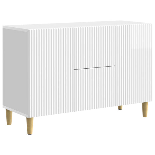 Sideboard Vit högglans 89 x 34,5 x 60 cm Konstruerat trä