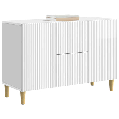 Sideboard Vit högglans 89 x 34,5 x 60 cm Konstruerat trä