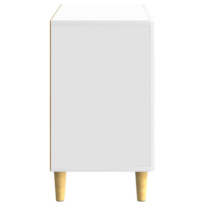 Sideboard Vit högglans 89 x 34,5 x 60 cm Konstruerat trä