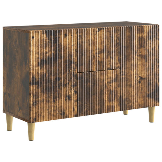 Sideboard med låda Rökt ek 89 x 34,5 x 60 cm Konstruerat trä