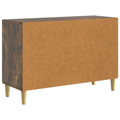 Sideboard med låda Rökt ek 89 x 34,5 x 60 cm Konstruerat trä