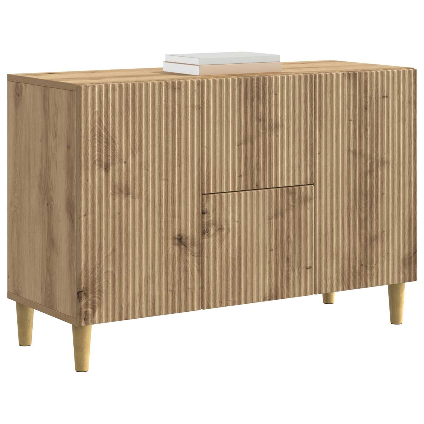 Sideboard med låda Artisan-ek 89 x 34,5 x 60 cm Konstruerat trä