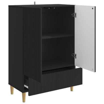 Sideboard med låda Svart 66 x 34,5 x 95 cm Konstruerat trä