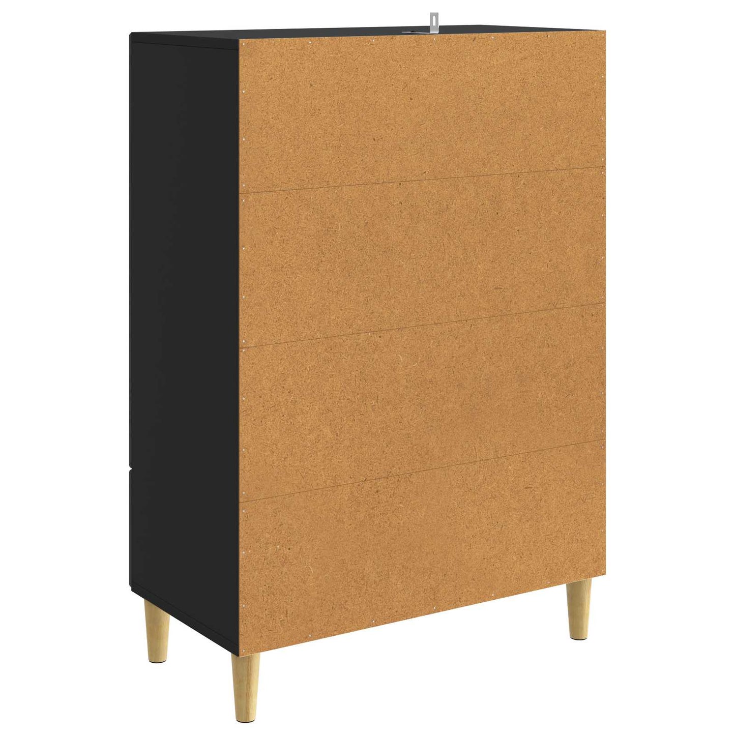 Sideboard med låda Svart 66 x 34,5 x 95 cm Konstruerat trä