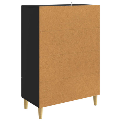 Sideboard med låda Svart 66 x 34,5 x 95 cm Konstruerat trä