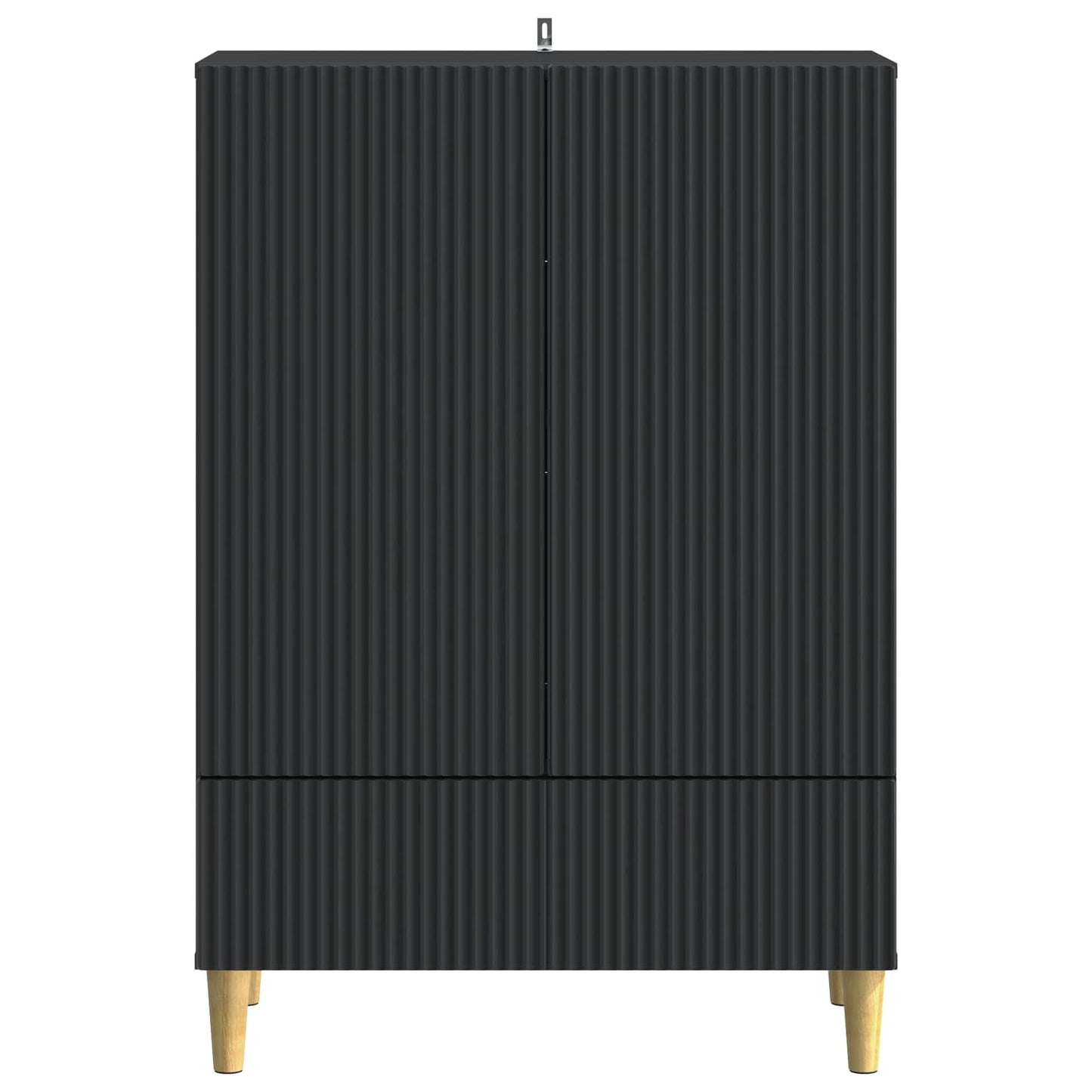 Sideboard med låda Svart 66 x 34,5 x 95 cm Konstruerat trä