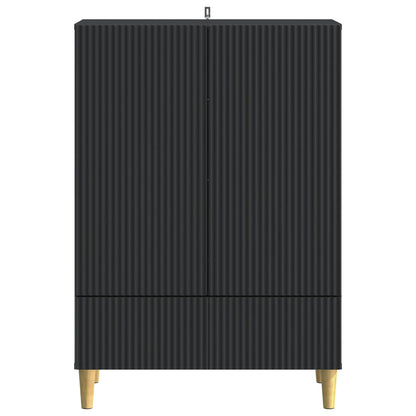 Sideboard med låda Svart 66 x 34,5 x 95 cm Konstruerat trä