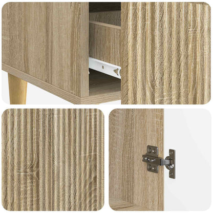 Sideboard med låda Sonoma-ek 66 x 34,5 x 95 cm Konstruerat trä