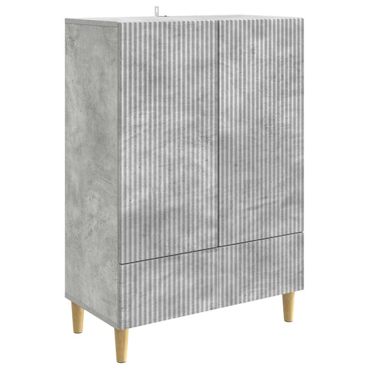 Sideboard med låda Betonggrå 66 x 34,5 x 95 cm Konstruerat trä
