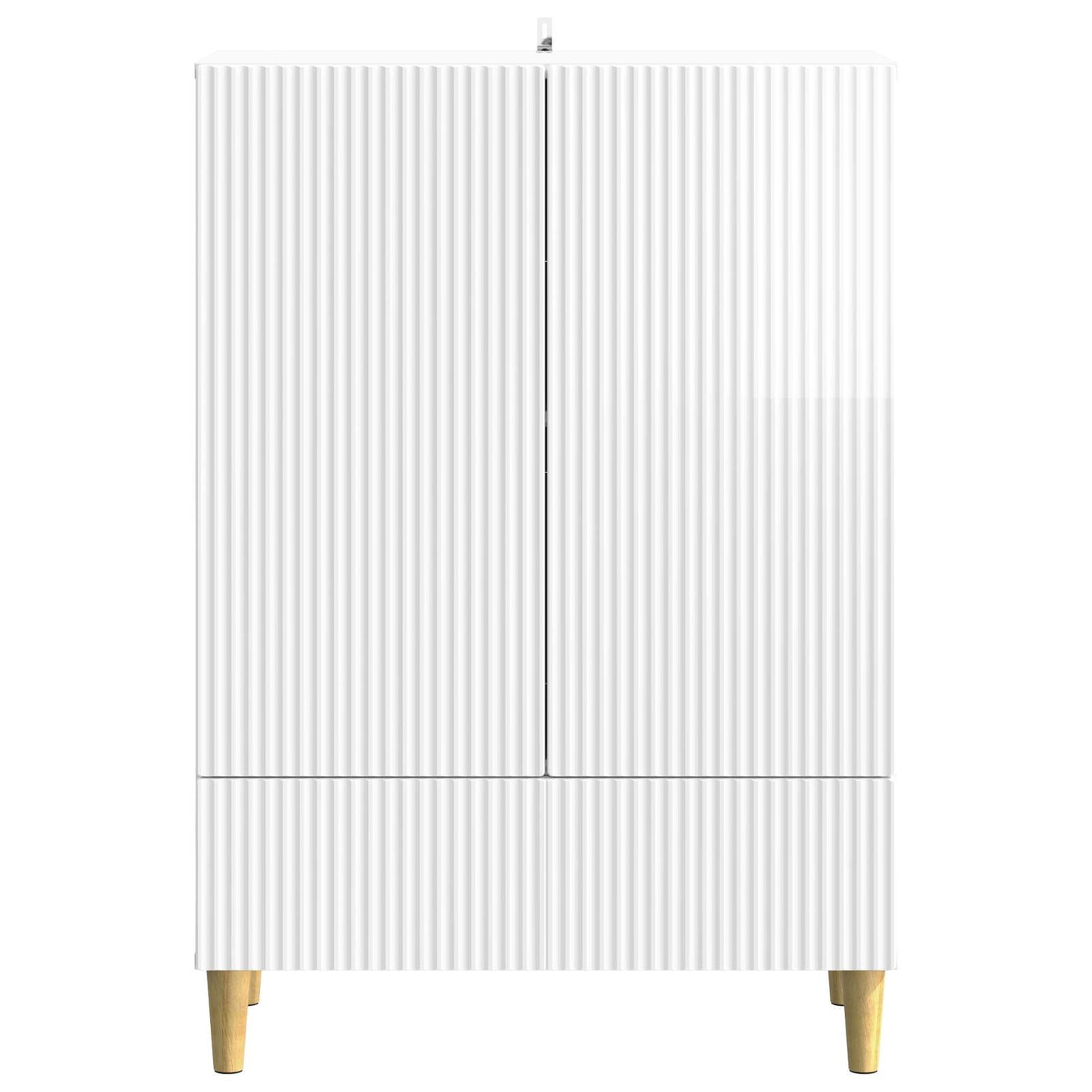 Sideboard Vit högglans 66 x 34,5 x 95 cm Konstruerat trä