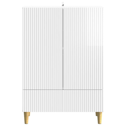 Sideboard Vit högglans 66 x 34,5 x 95 cm Konstruerat trä