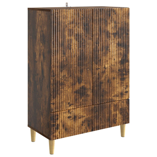 Sideboard med låda Rökt ek 66 x 34,5 x 95 cm Konstruerat trä