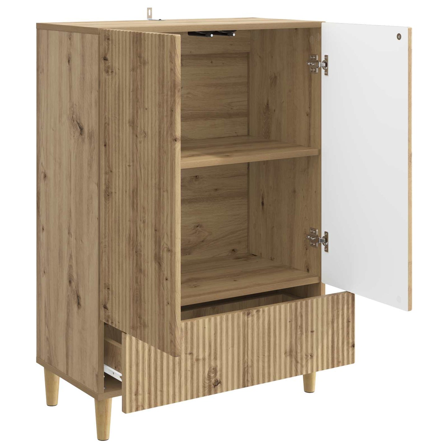 Sideboard med låda Artisan-ek 66 x 34,5 x 95 cm Konstruerat trä