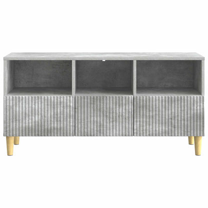 TV-skåp med låda Betonggrå 102 x 34,5 x 50 cm Konstruerat trä