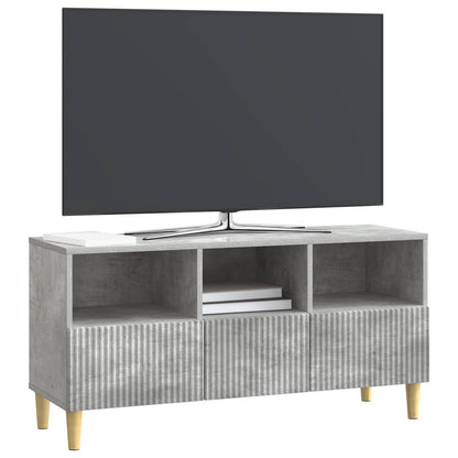 TV-skåp med låda Betonggrå 102 x 34,5 x 50 cm Konstruerat trä
